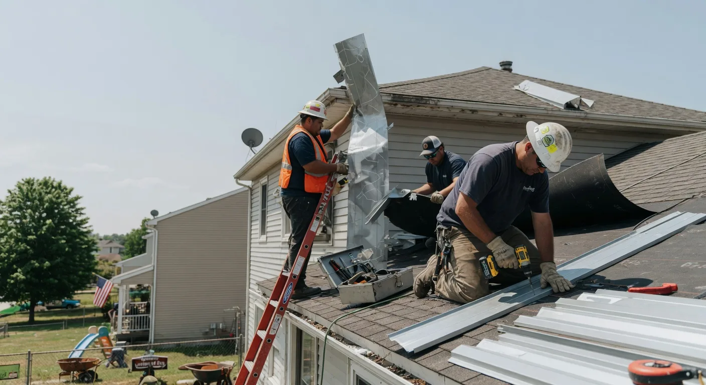 Storm Damage Metal Roof Repair in Medford, MN